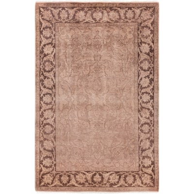 Overdyed One-of-a-Kind Hand-Knotted Area Rug - Beige - 4' 0" x 6' 1"