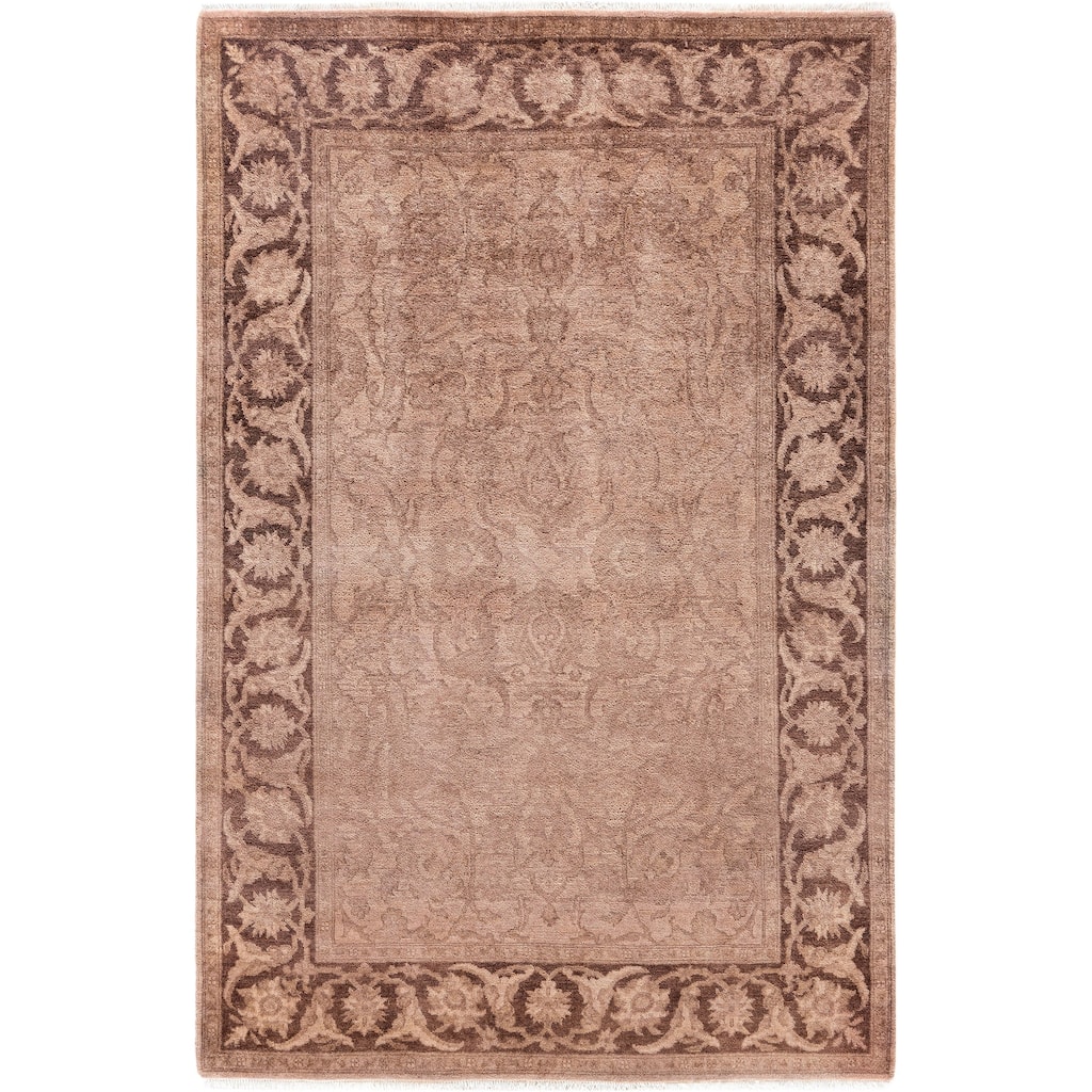 Overdyed One-of-a-Kind Hand-Knotted Area Rug - Beige - 4' 0" x 6' 1"
