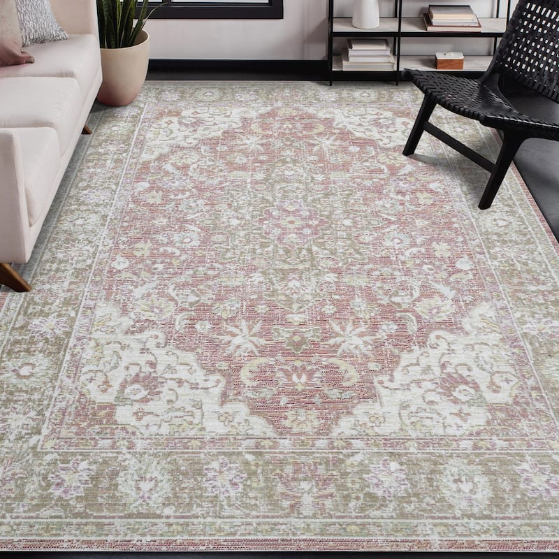 Power Loomed Distressed Area Rug - 2' x 3'