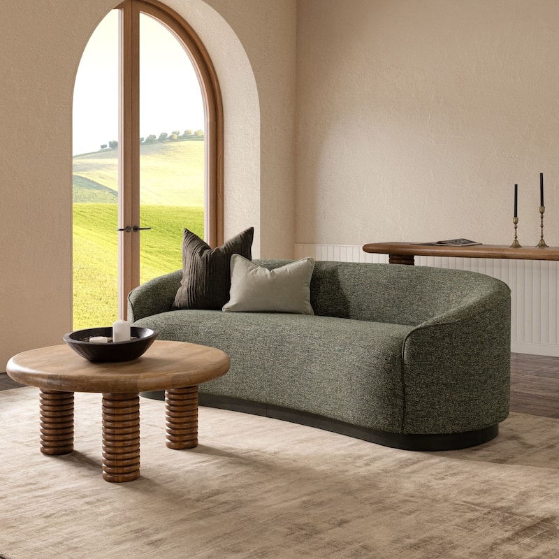 Classic Home Beverly 90" Sofa Oatmeal - Antique Green