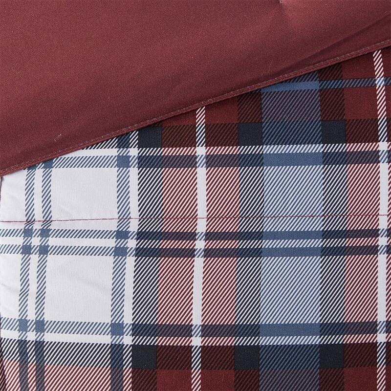 Twin/ Twin XL Plaid Comforter Set Red Bed Bath & Beyond 39990606
