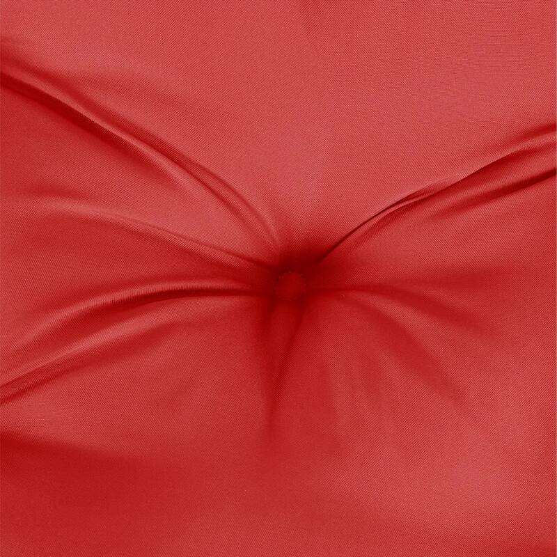 Claire Outdoor Cushion for Bench, Button Tufted Red Fabric, 71 Inch