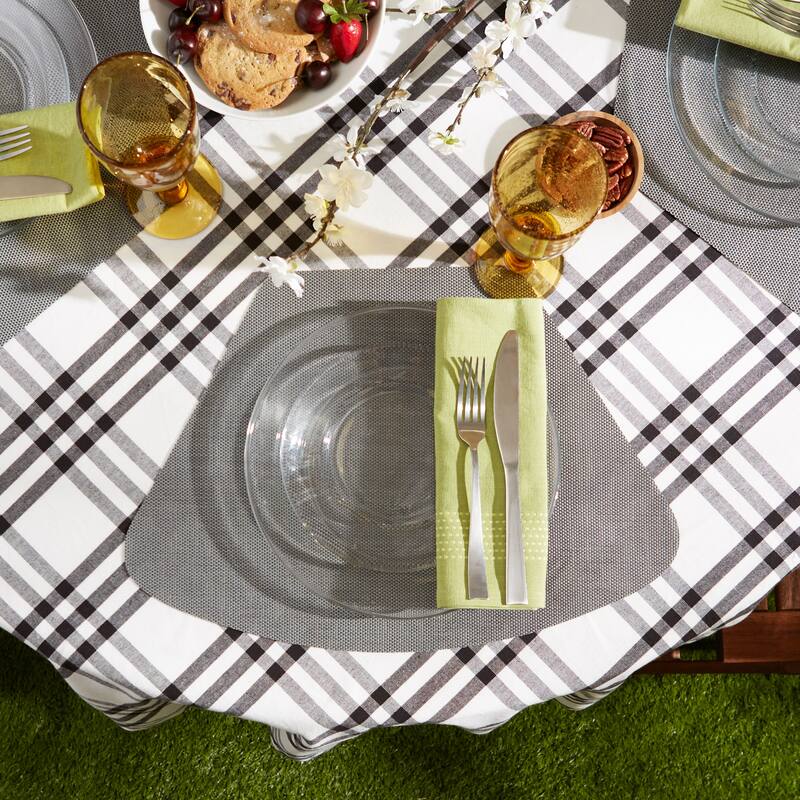 Nautical Blue Solid Round Table Placemat (Set of 6) - 13x18.75