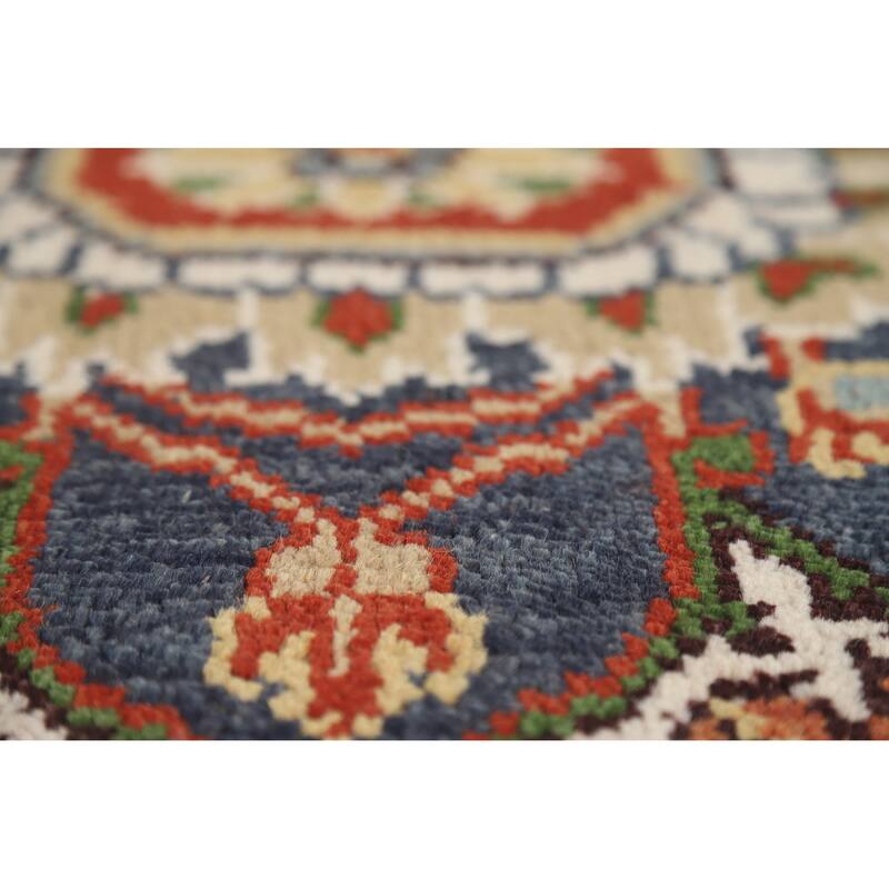 Hand Knotted Oriental 100% Wool Carpet Traditional Medallion Beige & Ivories Heriz (serapi) Area Rug - 11' 9'' X 8' 6''