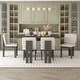 preview thumbnail 11 of 13, 7-Piece Retro Dining Table Set for 6