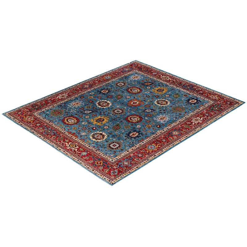 Serapi One-of-a-Kind Hand-Knotted Area Rug - Light Blue, 8' 1" x 9' 8" - 8' 1" x 9' 8"
