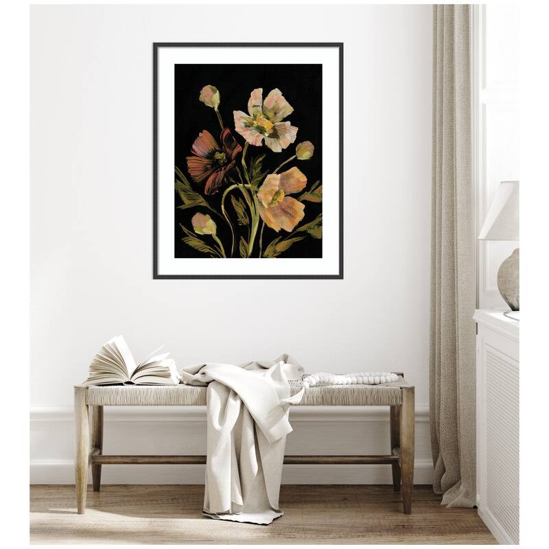 Kate and Laurel Framed Art Moody Floral 5 by Annie Quigley