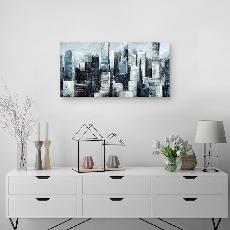 City Blue I Light Canvas Art Print