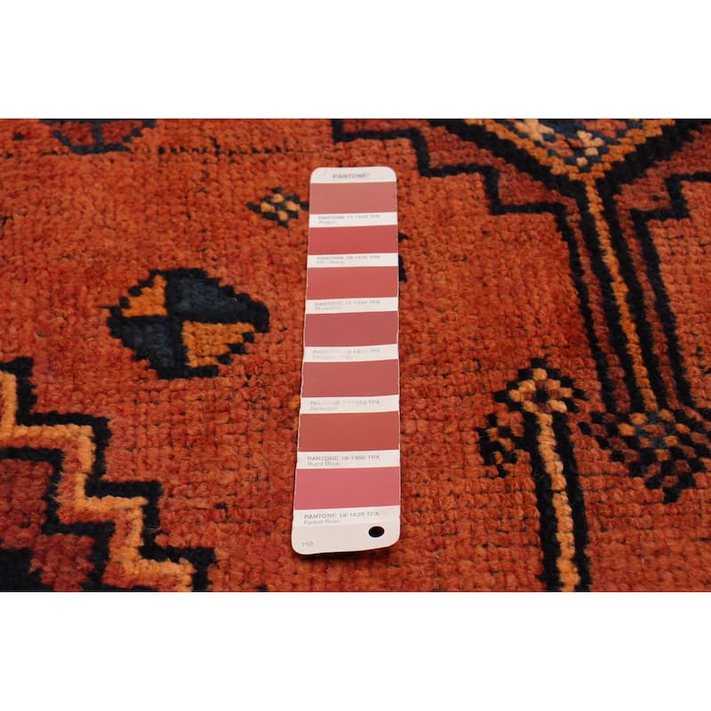 ECARPETGALLERY Hand-knotted Melis Vintage Copper Wool Rug - 3'8 x 12'8