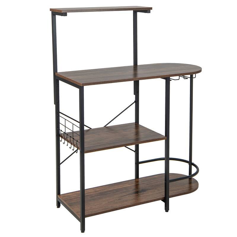 Costway Kitchen Bakers Rack Microwave Stand Coffee Bar - See Details