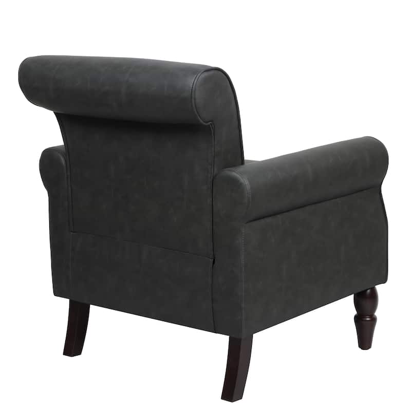Mid-Century Modern Accent Chairs with Nailhead Trim