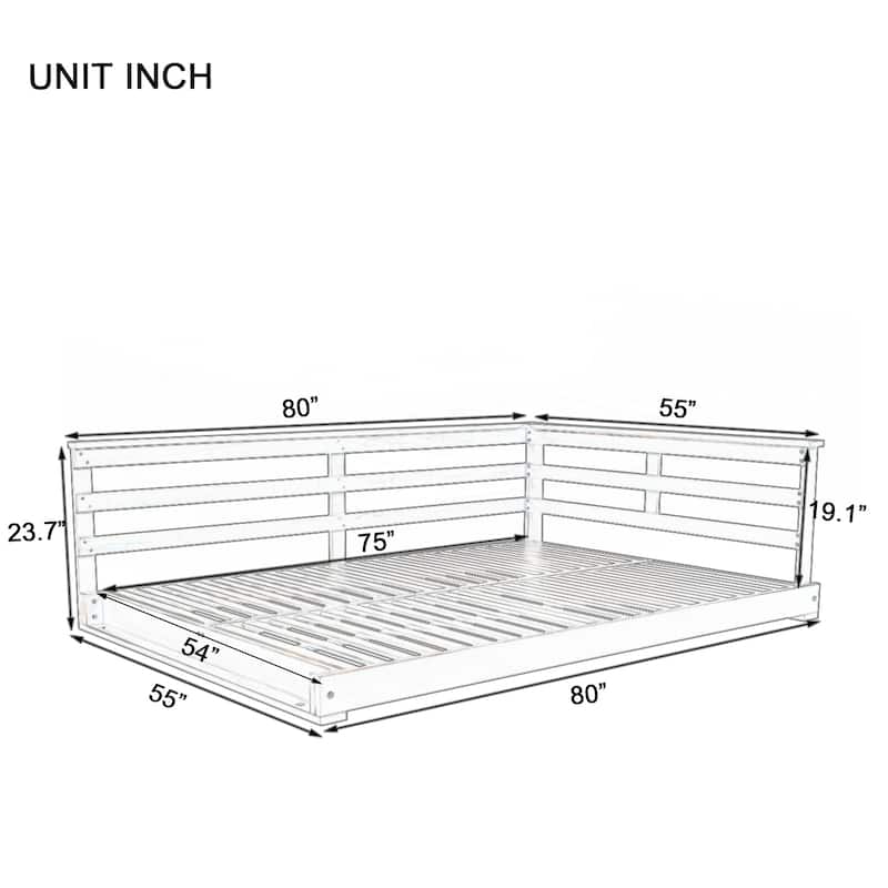 Acacia Wood Porch Swing Bed