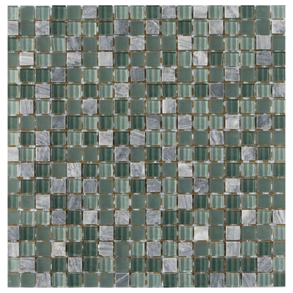 Victory 12x12 Grey Mystique Glass Mosaic Tile - Wall & Backsplash