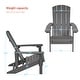 preview thumbnail 12 of 102, BONOSUKI Patio Adirondack Chair w/Cupholder,Weather Resistant-Set of 4