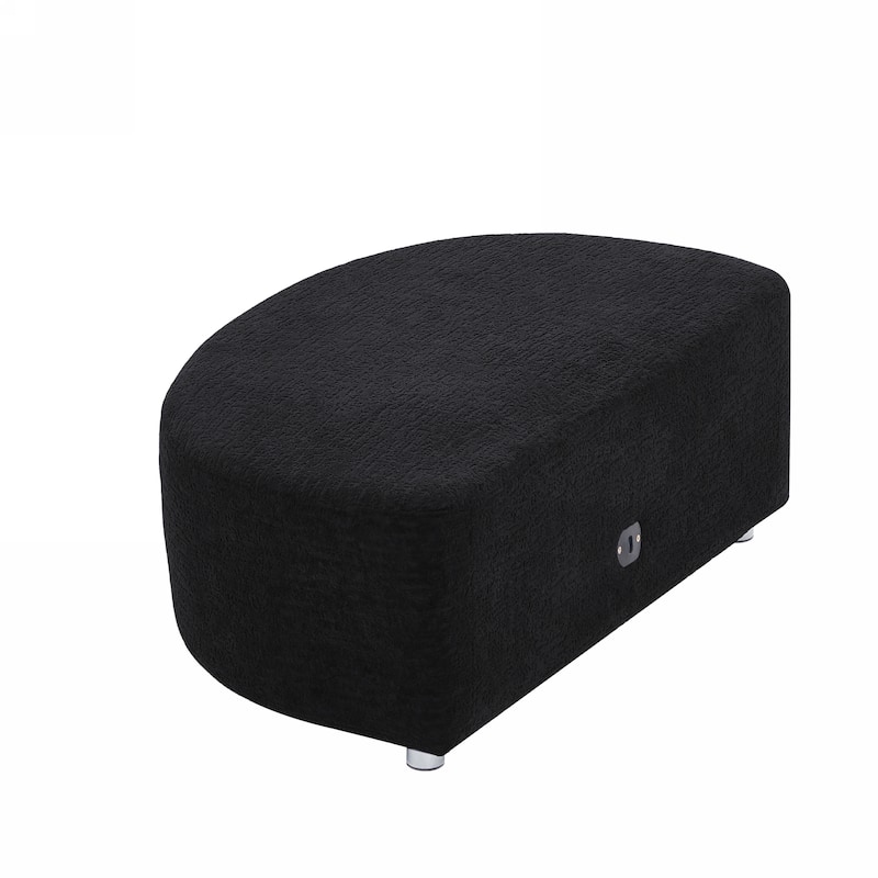 Upholstery Cambered Ottoman Combination Sofa Footstool Black