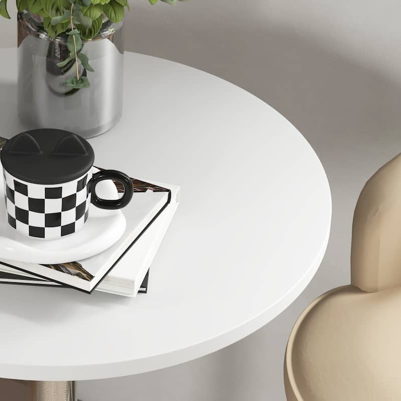 Adjustable Bar Table with Round Swivel Top for Home Bar