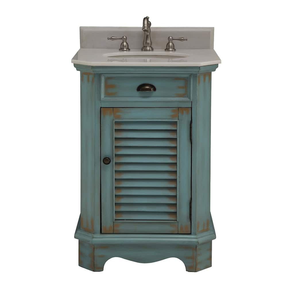 Benton Collection 24" Astrid Rustic Single Sink Bathroom Vanity