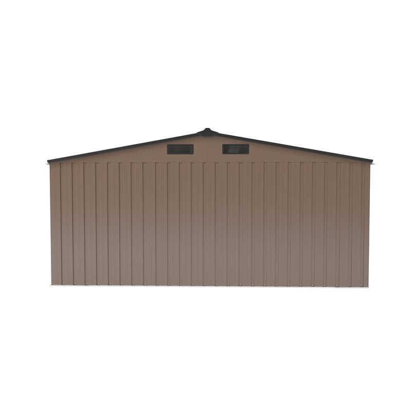 10*12ft 0.25mm Steel Plate, Surface Protective Film, Two Daylight Windows, Two Colors Can Be Freely Selected Storage Sheds