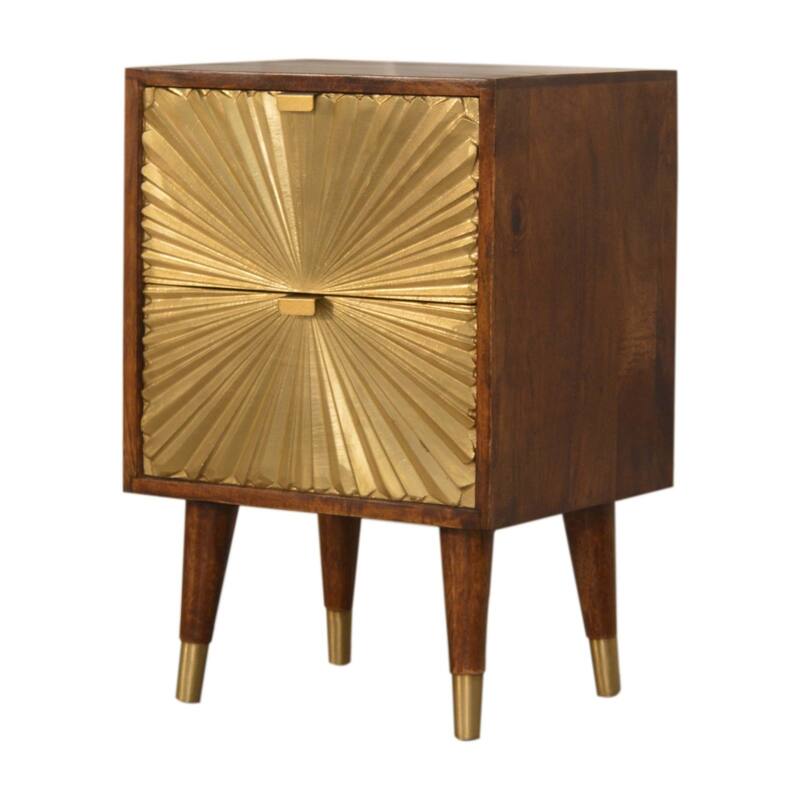 Artisan Furniture Solid Wood Manila Gold Nightstand