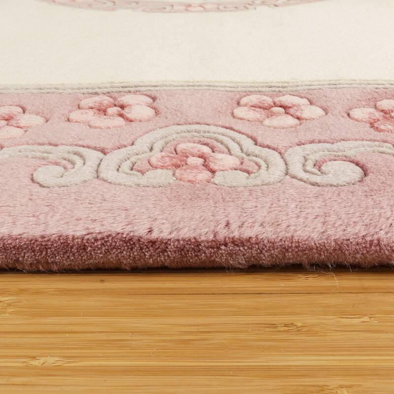 Gertmenian Oriental Estate Traditional Oriental Floral Border Metallion Hand Knot Wool Area Rug Collection