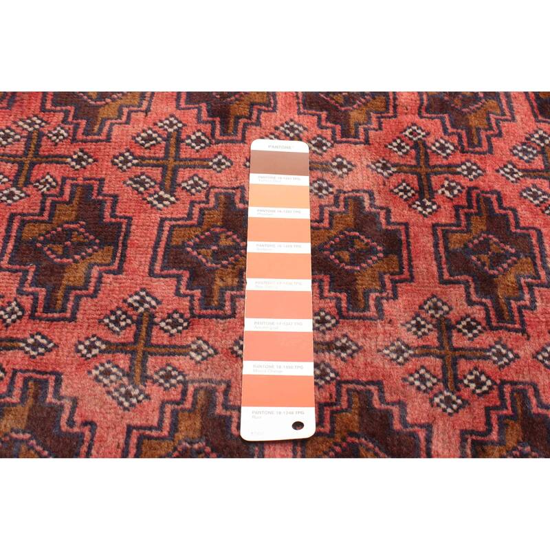 ECARPETGALLERY Hand-knotted Baluch Copper Wool Rug - 3'4 x 6'3