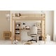 preview thumbnail 7 of 26, Modern Design Full Size Loft Bed with Built-in Ladder,Metal Desk and Shelves
