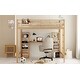 preview thumbnail 6 of 26, Multifunctional Design Full Size Loft bed with Built-in Desk