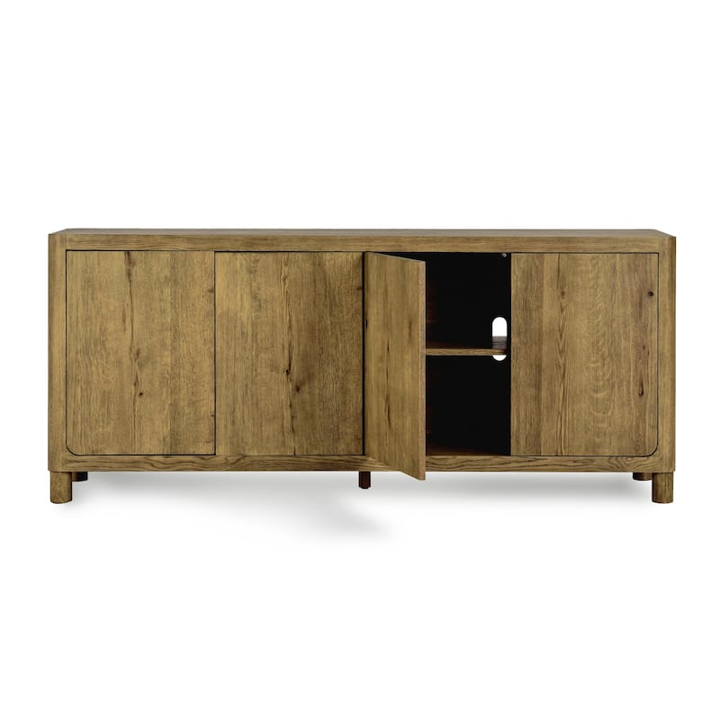 Classic Home Orlando 4-Door Oak Buffet - 80Wx22Dx33H