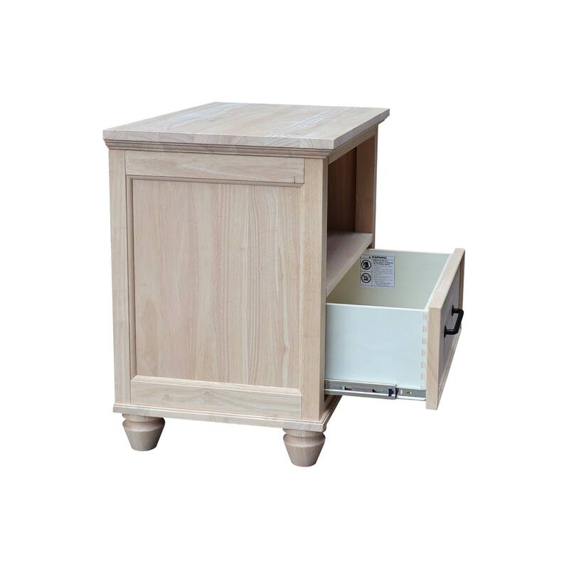 International Concepts Solid Wood 1-Drawer Nightstand