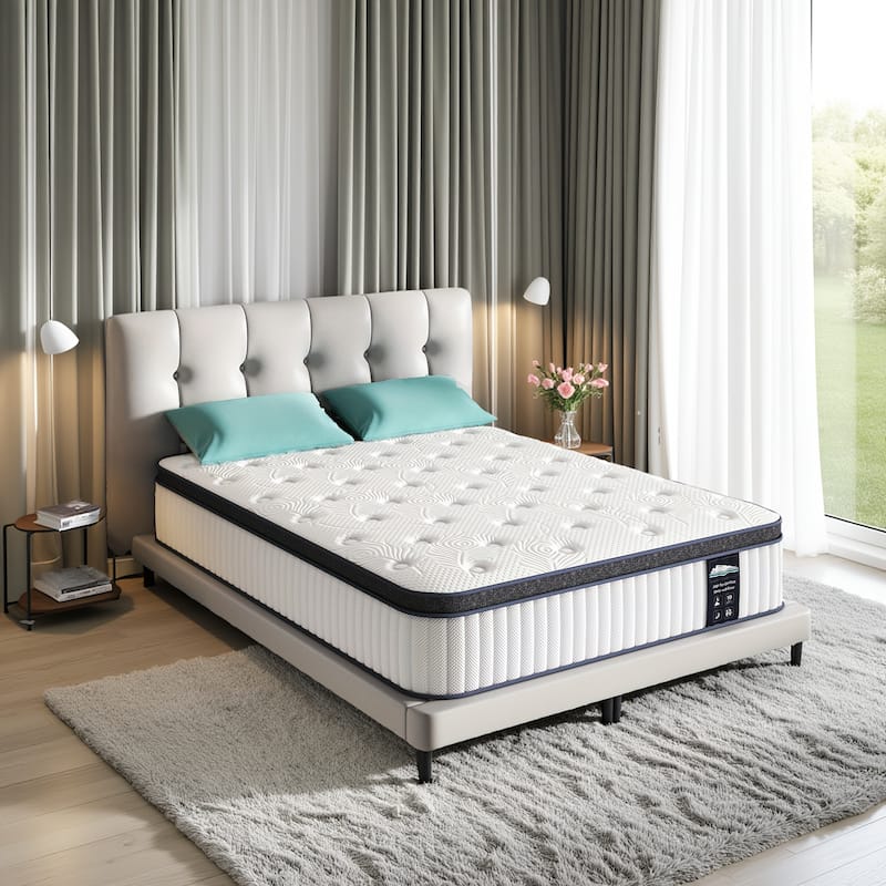 12-Inch Memory Foam and Pocketed Spring Hybrid Mattress,Matress in a Box