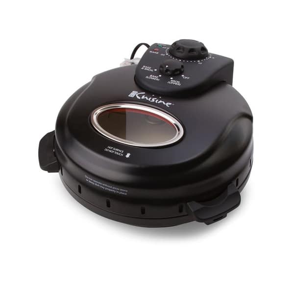 Euro Cuisine PM600 Electric Pizza Maker with Rotating Stone & Deep Pan