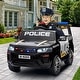 preview thumbnail 2 of 13, EROMMY 12V 7AH Battery Powered Kids Go Kart with Slow Start Function, with Two Motors Two Speed and Foot Pedal Black 4-Wheel Police Car