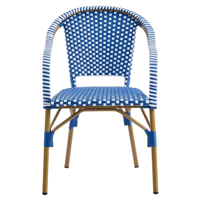 Christopher Knight Home - CaféBreeze Outdoor PE Wicker Dining Armchair with Aluminum Frame