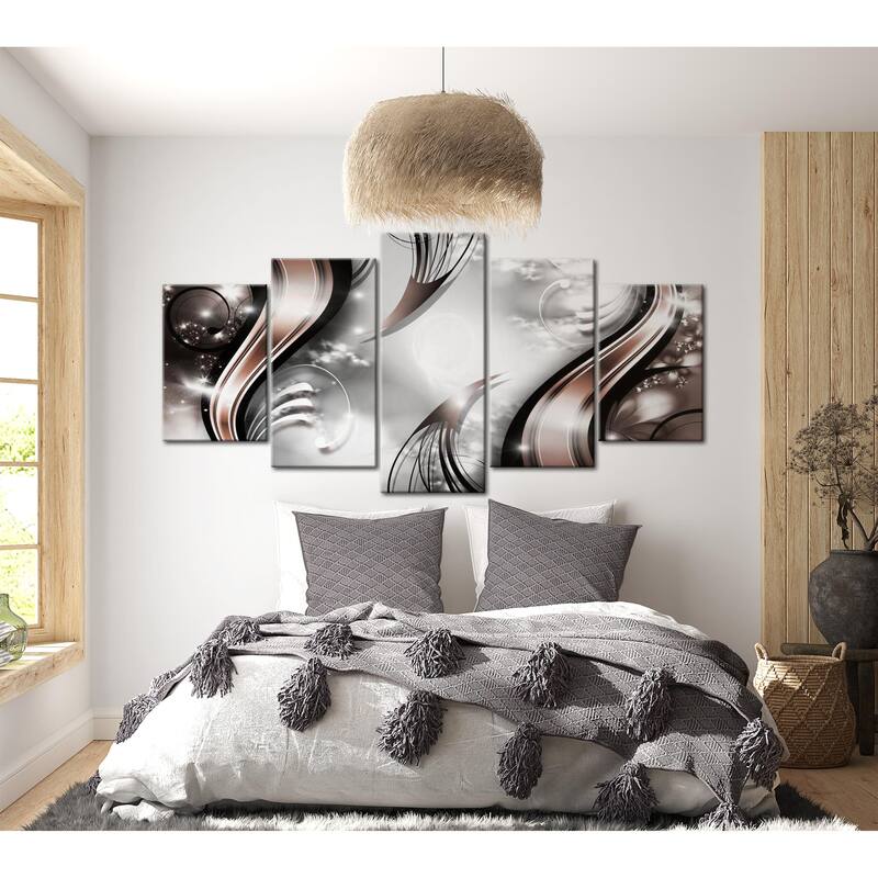 Glam Canvas Wall Art Cinnamon Mirage 5 Pieces Bed Bath & Beyond