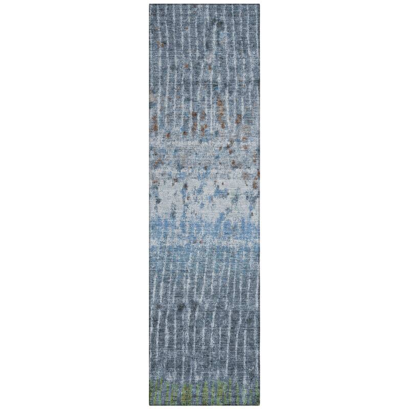Machine Washable Indoor/ Outdoor Boho Modern Chantille Rug