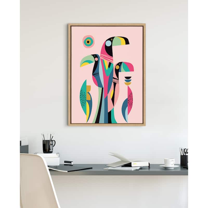 Kate and Laurel Sylvie Toucan Canvas by Rachel Lee of My Dream Wall