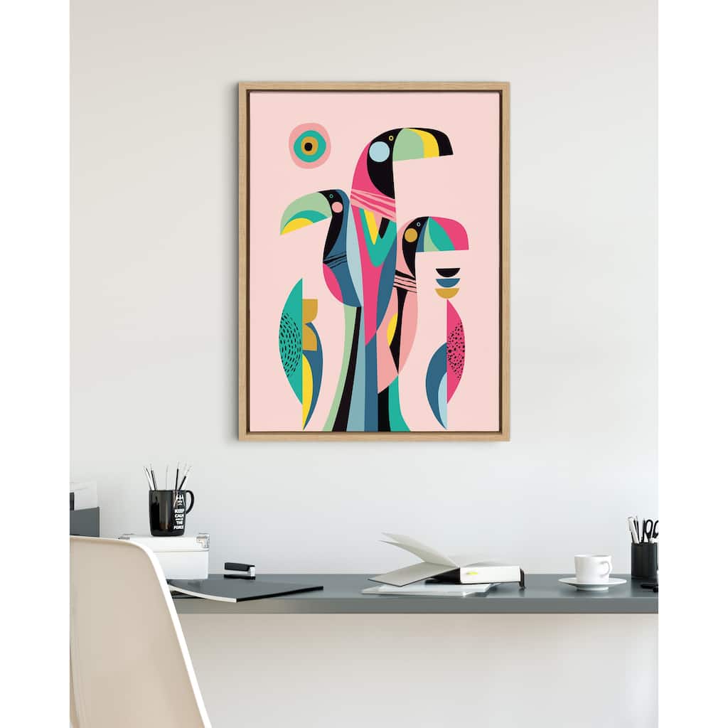 Kate and Laurel Sylvie Toucan Canvas by Rachel Lee of My Dream Wall