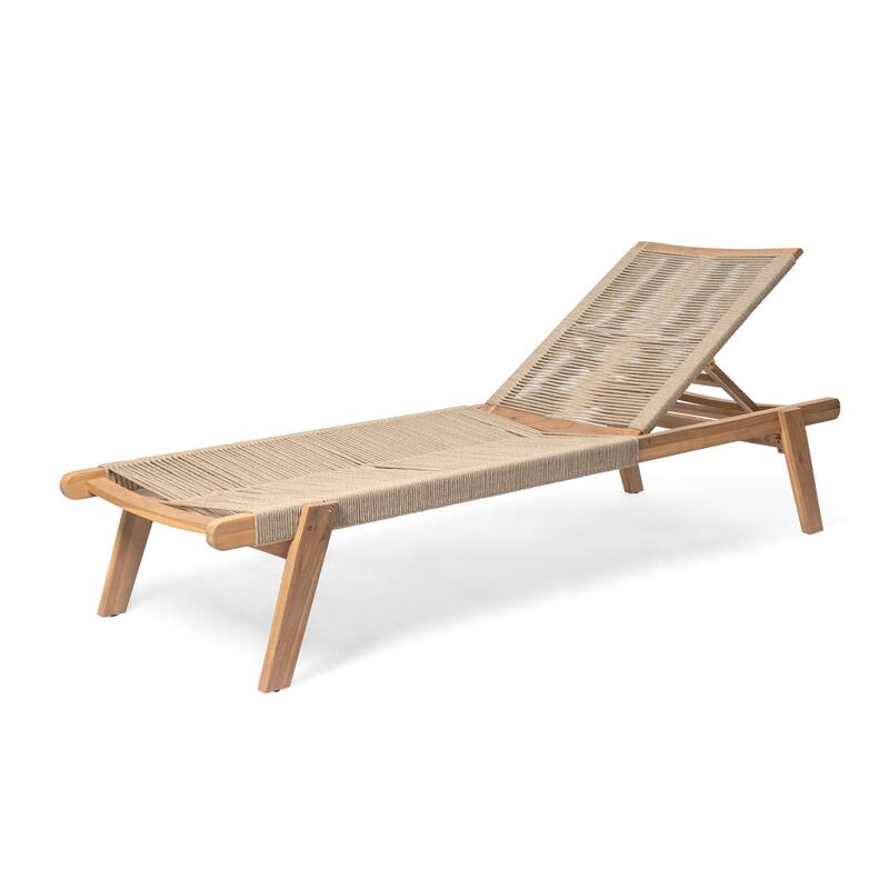 Christopher Knight Home - Nathan Outdoor Comfort Adjustable Acacia Chaise Lounge Set
