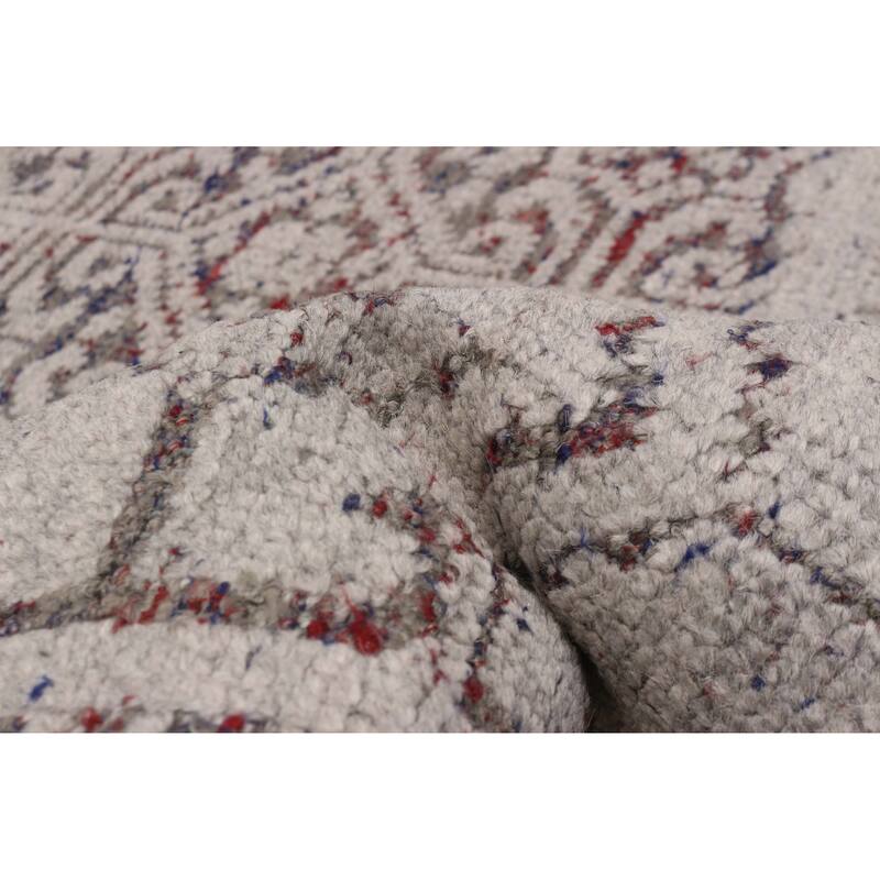 ECARPETGALLERY Hand-knotted Tangier Light Grey Wool Rug - 5'6 x 7'5