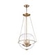 preview thumbnail 1 of 3, Odyssey 4-Light Pendant Fixture Vintage Brass Finish with Clear Glass - N/A Vintage Brass / Clear Glass