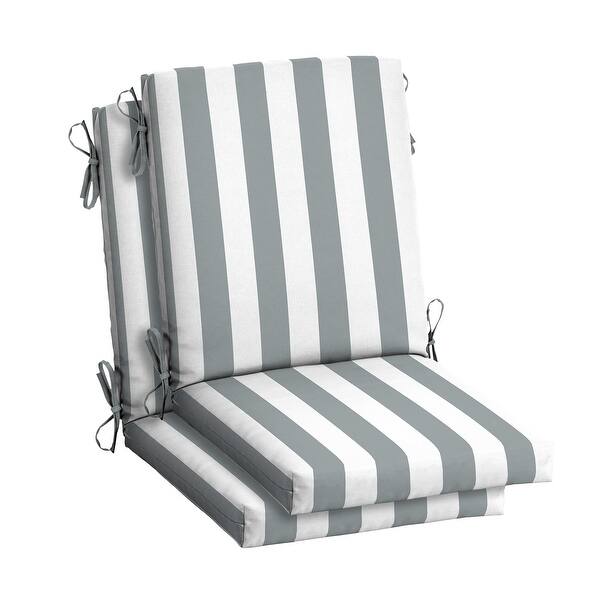 ARDEN Outdoor Cabana Stripe 44 x 20 High Back Dining Chair