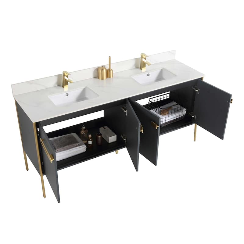 Fine Fixtures Oakville Bathroom Vanity with White Ceramic Sink