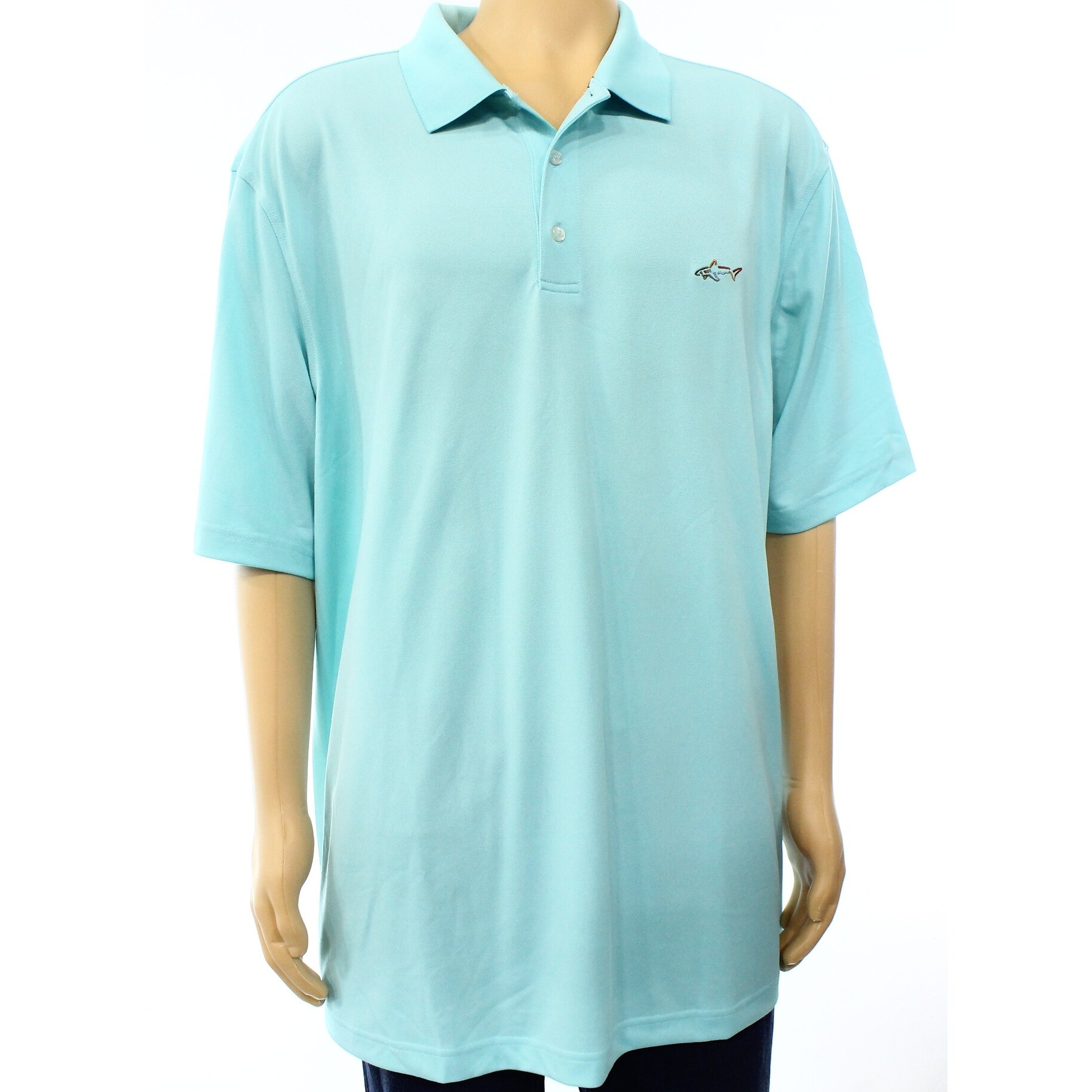 Shop Greg Norman New Blue Aqua Mens Size Xlt Big Tall Polo Golf