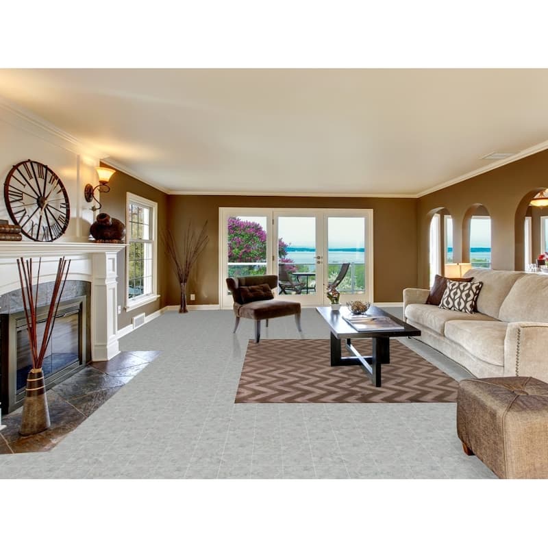 Brown Chevron Style Nepalese Oriental Rug Hand-Knotted Wool Carpet - 6'0" x 8'8"