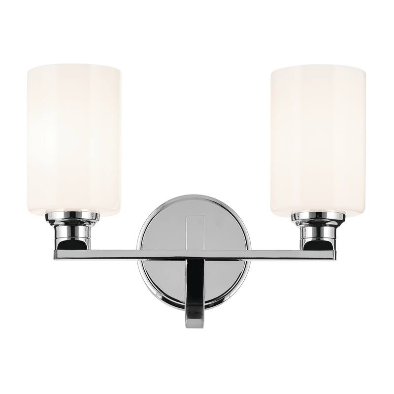 Kichler Lighting Gioe 14.25" 2-Light Vanity Light with Opal Glass in Chrome