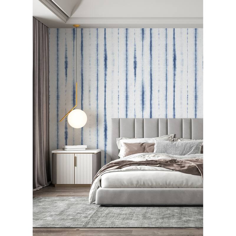 REMIX Walls by Katie Hunt Hello Shibori Denim Blue Wall Mural