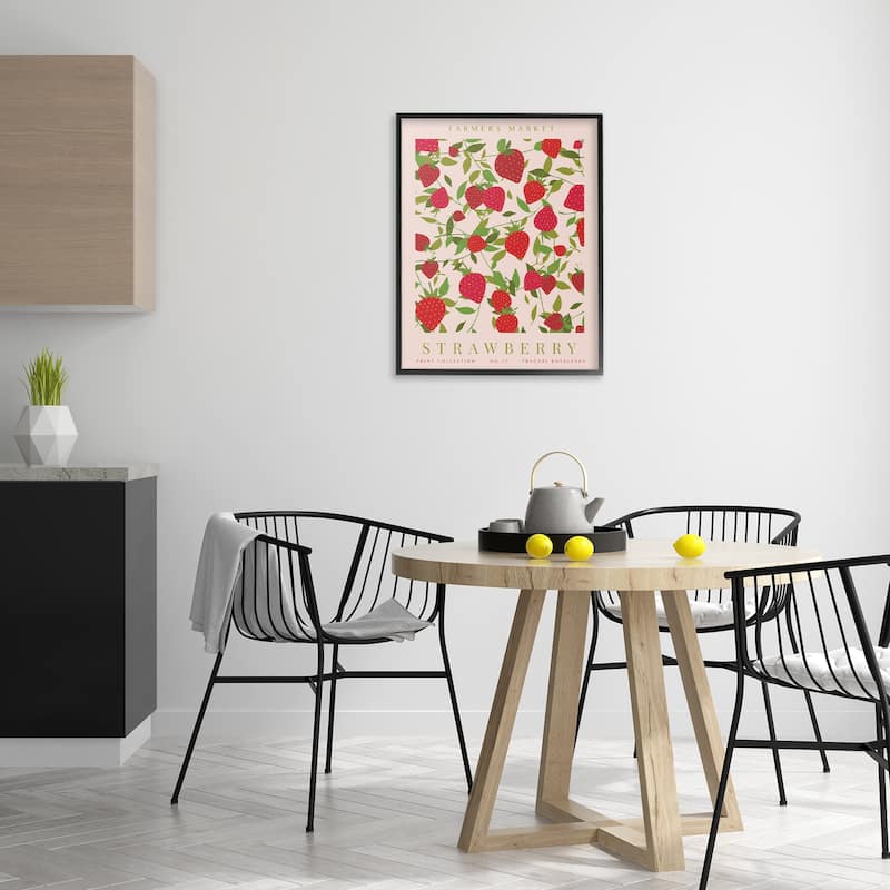 Stupell Strawberry Gallery Print Framed Giclee Art Design By Kamdon Kreations