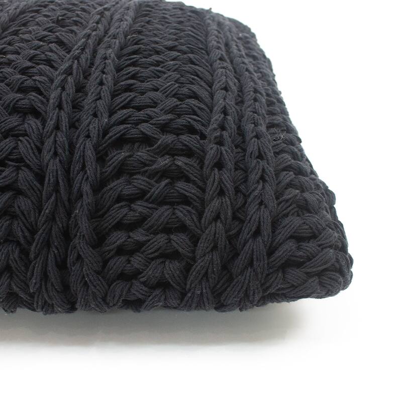 Jiti Indoor Classic Chunky Knitted Handmade Decorative Square Throw Pillows 24 x 24