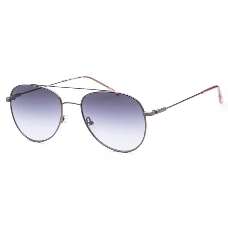 Calvin Klein Women's 55mm Matte Gunmetal Sunglasses
