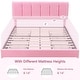 preview thumbnail 33 of 123, Javlergo Bed Frame with Storage Drawers Upholstered Platform Bed Frame with Adjustable Headboard